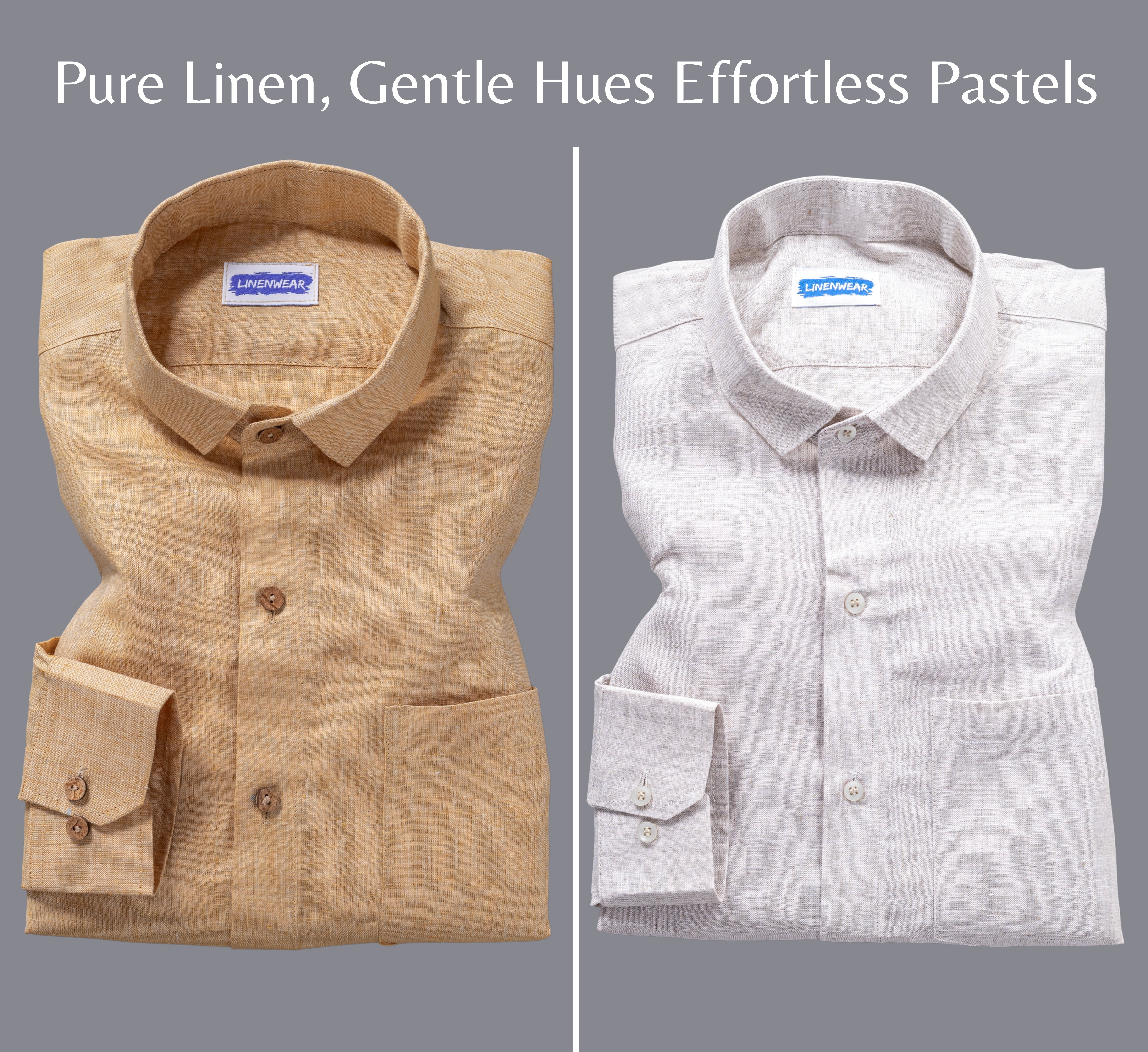 Pure Linen Combo Shirt With Pocket Regular Fit