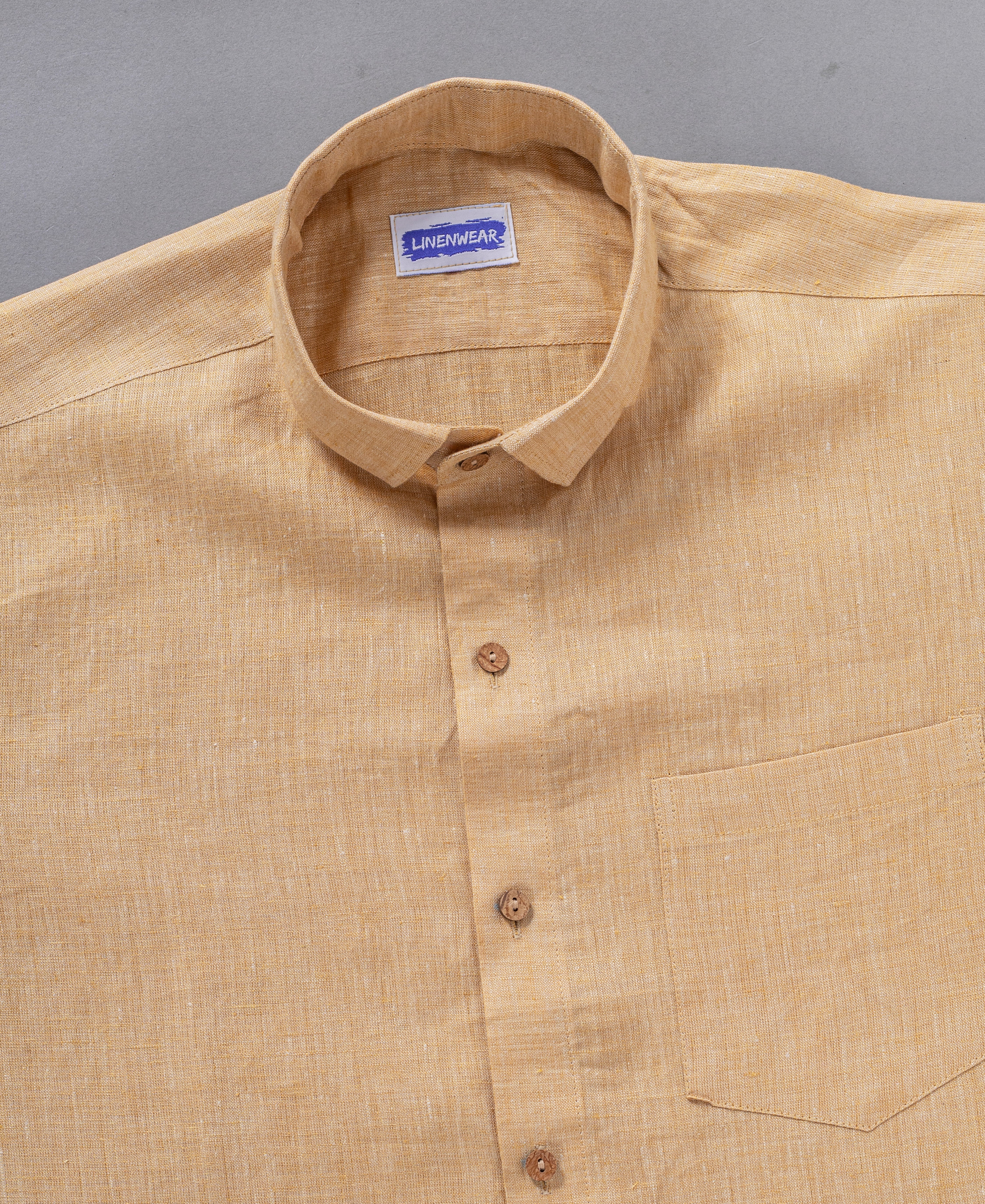 Pure Linen Combo Shirt With Pocket Regular Fit