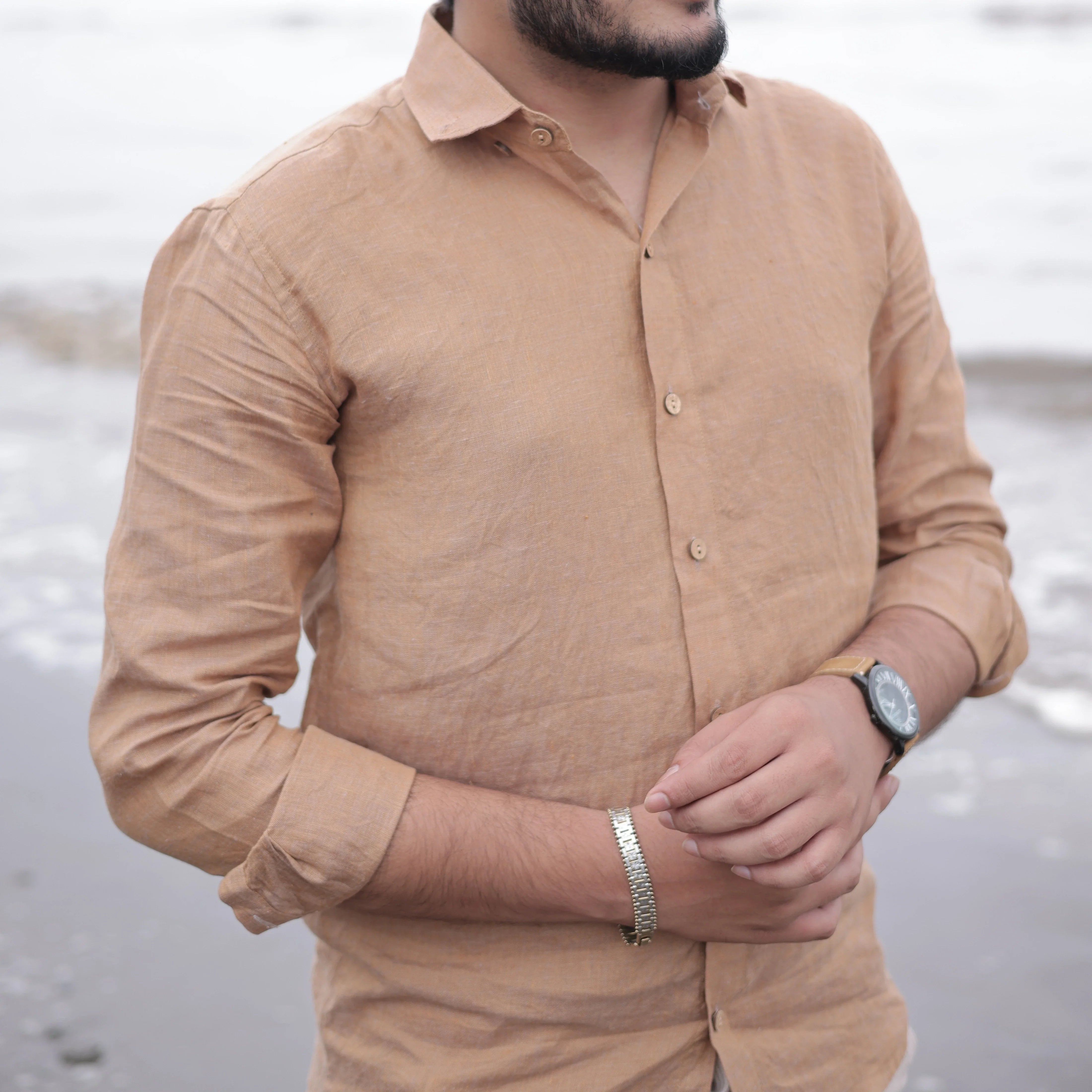 Combo of Men's Linen Blend Full Sleeve Casual Shirt