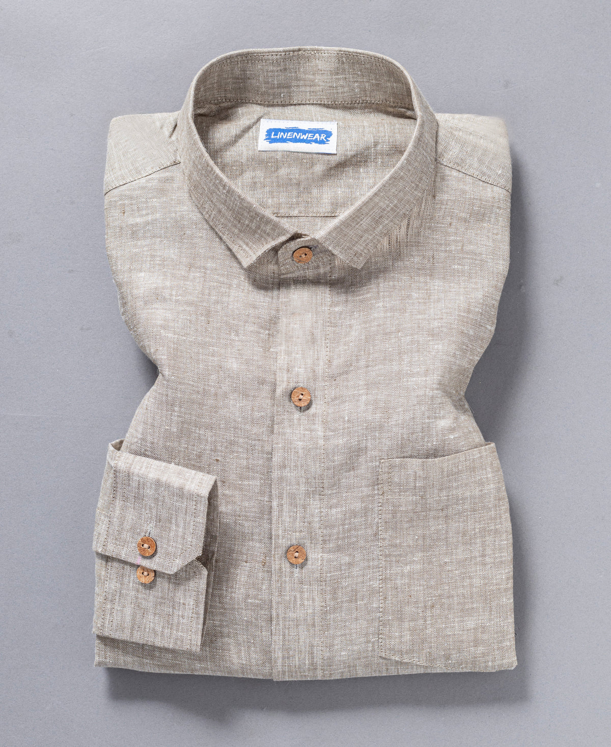 Pure Linen Combo Shirt For Men Full Sleeve