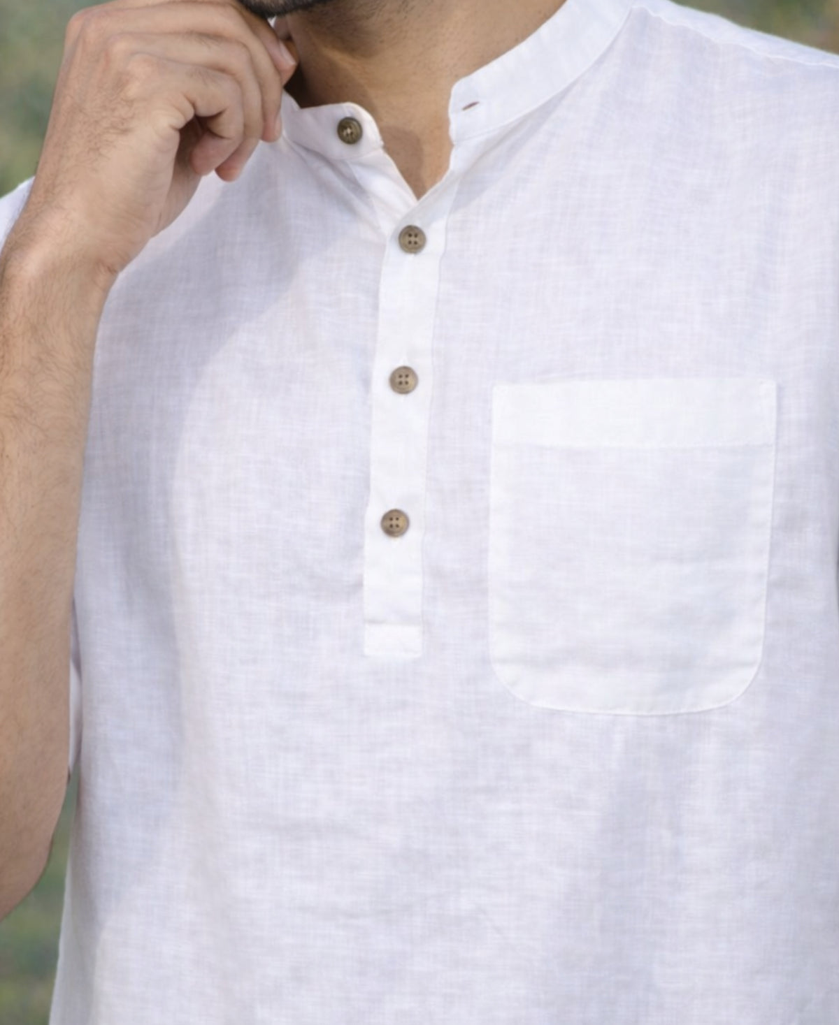 Pure Linen Short Sleeve Kurta For Every Occasion