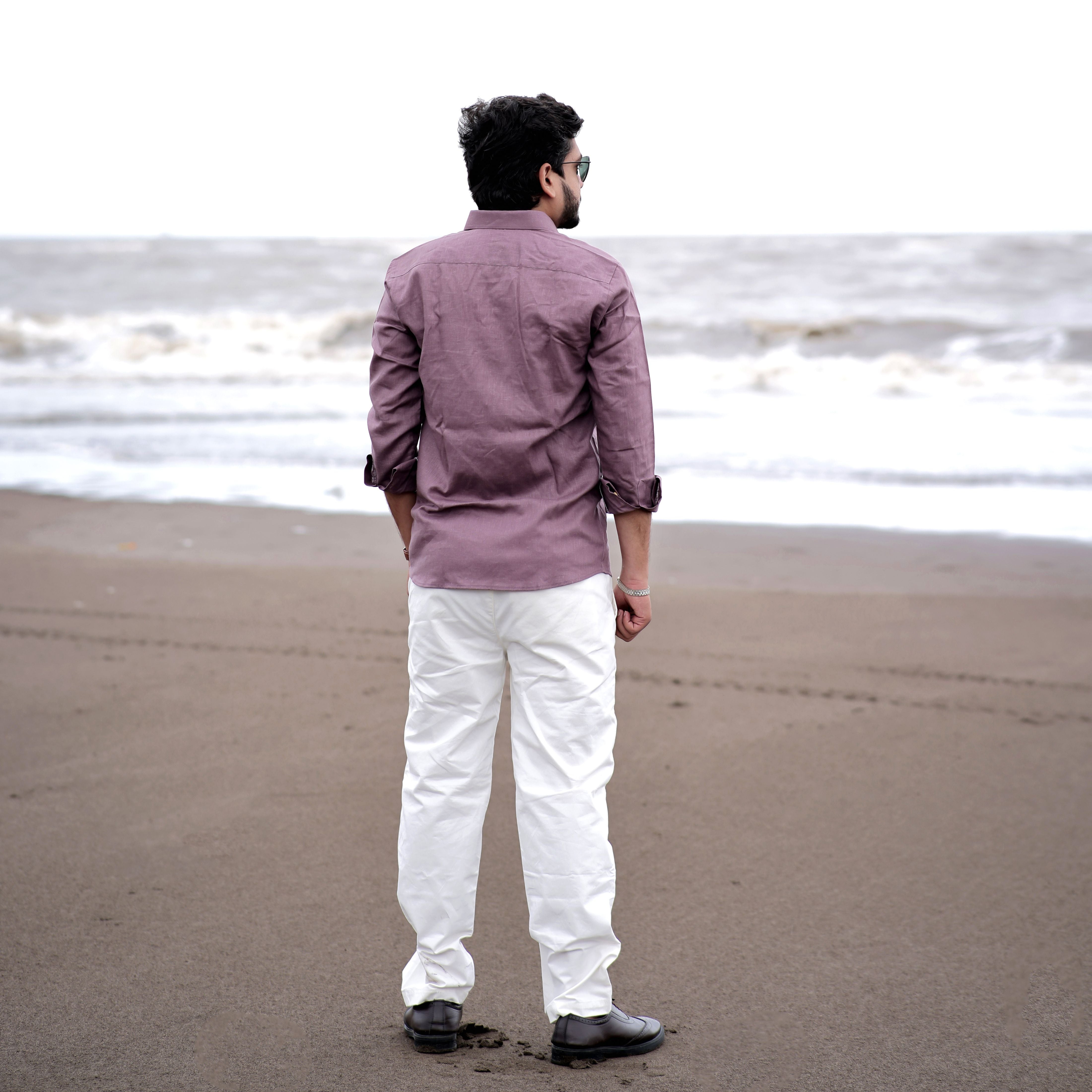 pure linen shirt for men
