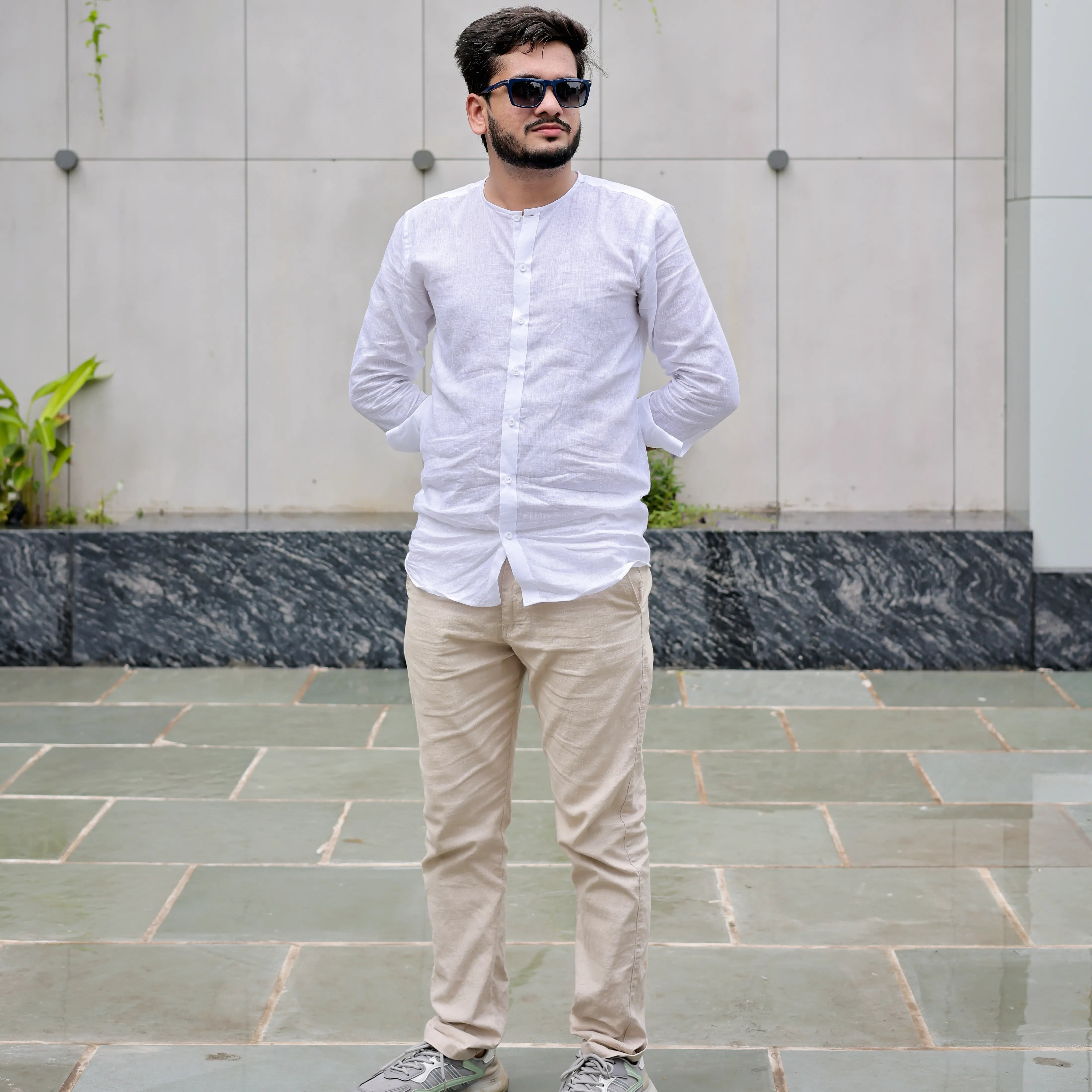 pure linen shirt for men