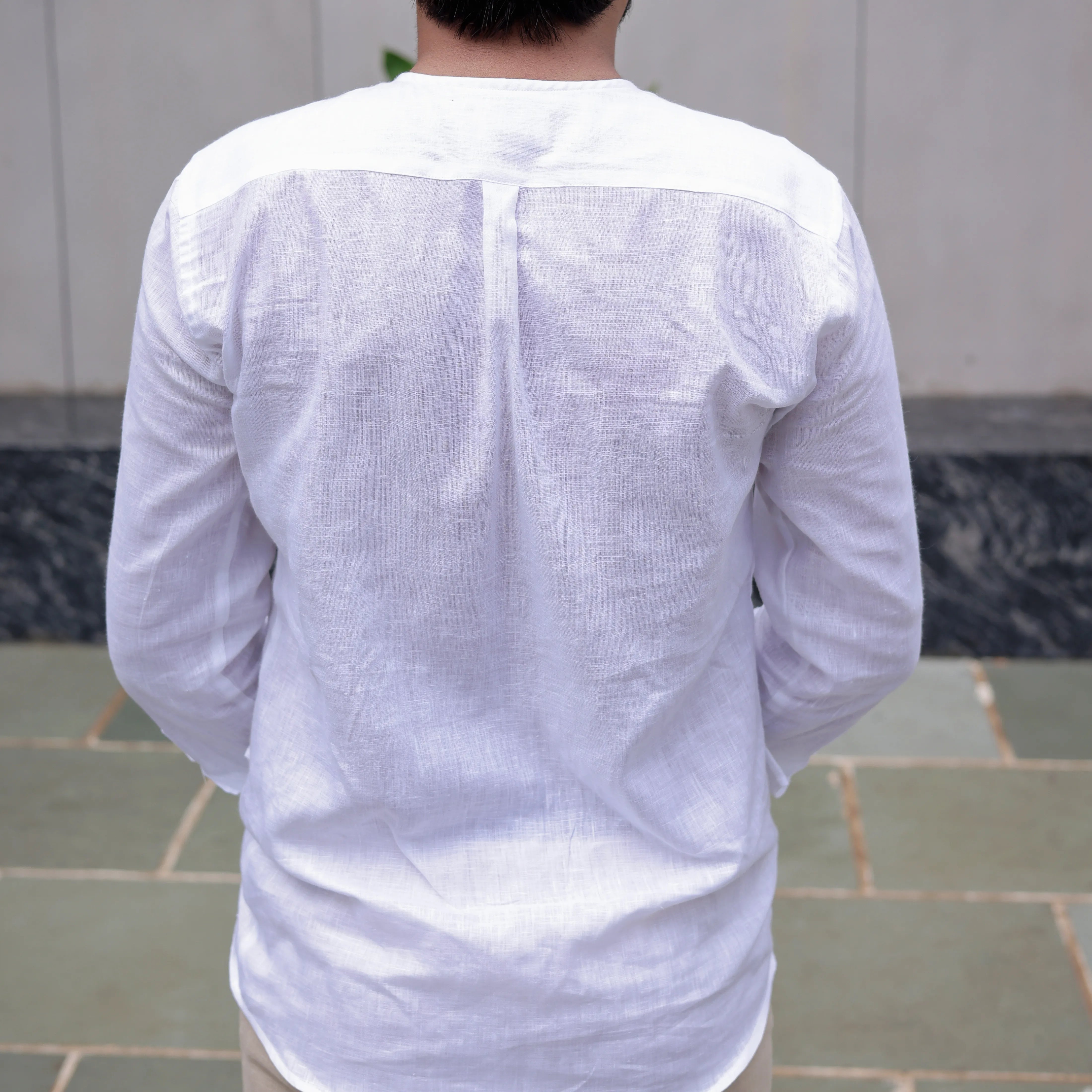 100% pure linen shirt for men