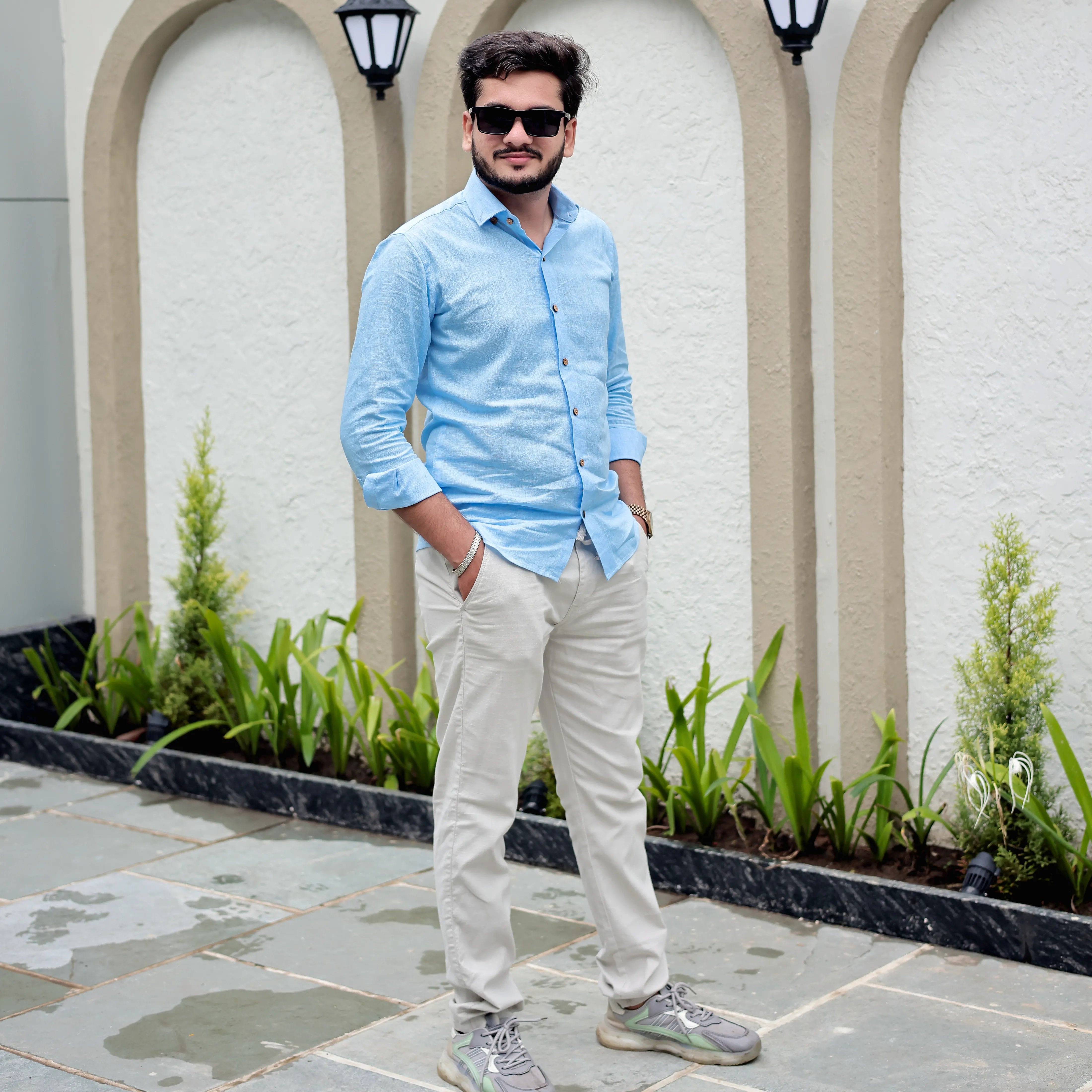 Cotton Linen Full Sleeve Slim Fit Shirt – Cool & Comfortable Summer Wear