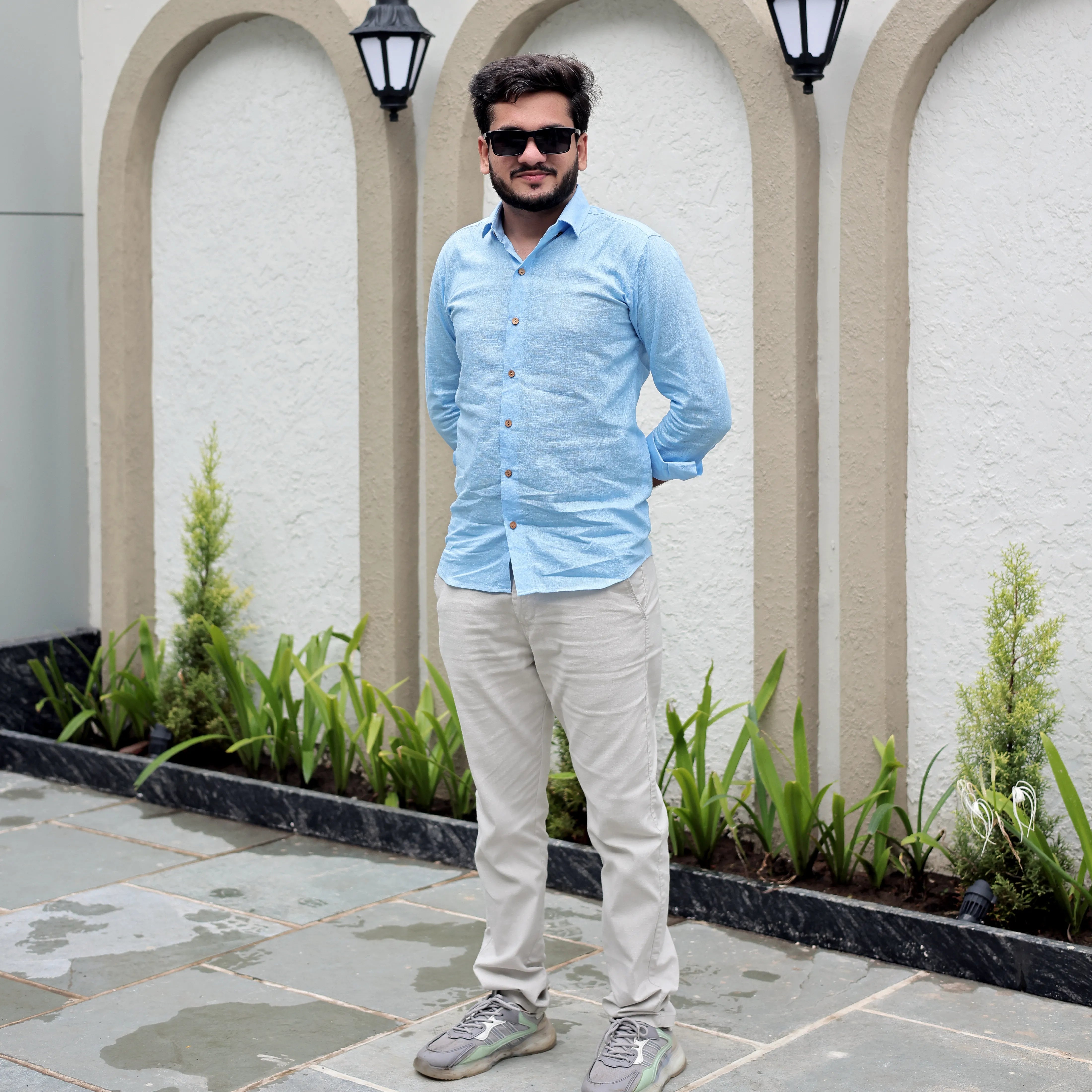 Cotton Linen Full Sleeve Slim Fit Shirt – Cool & Comfortable Summer Wear