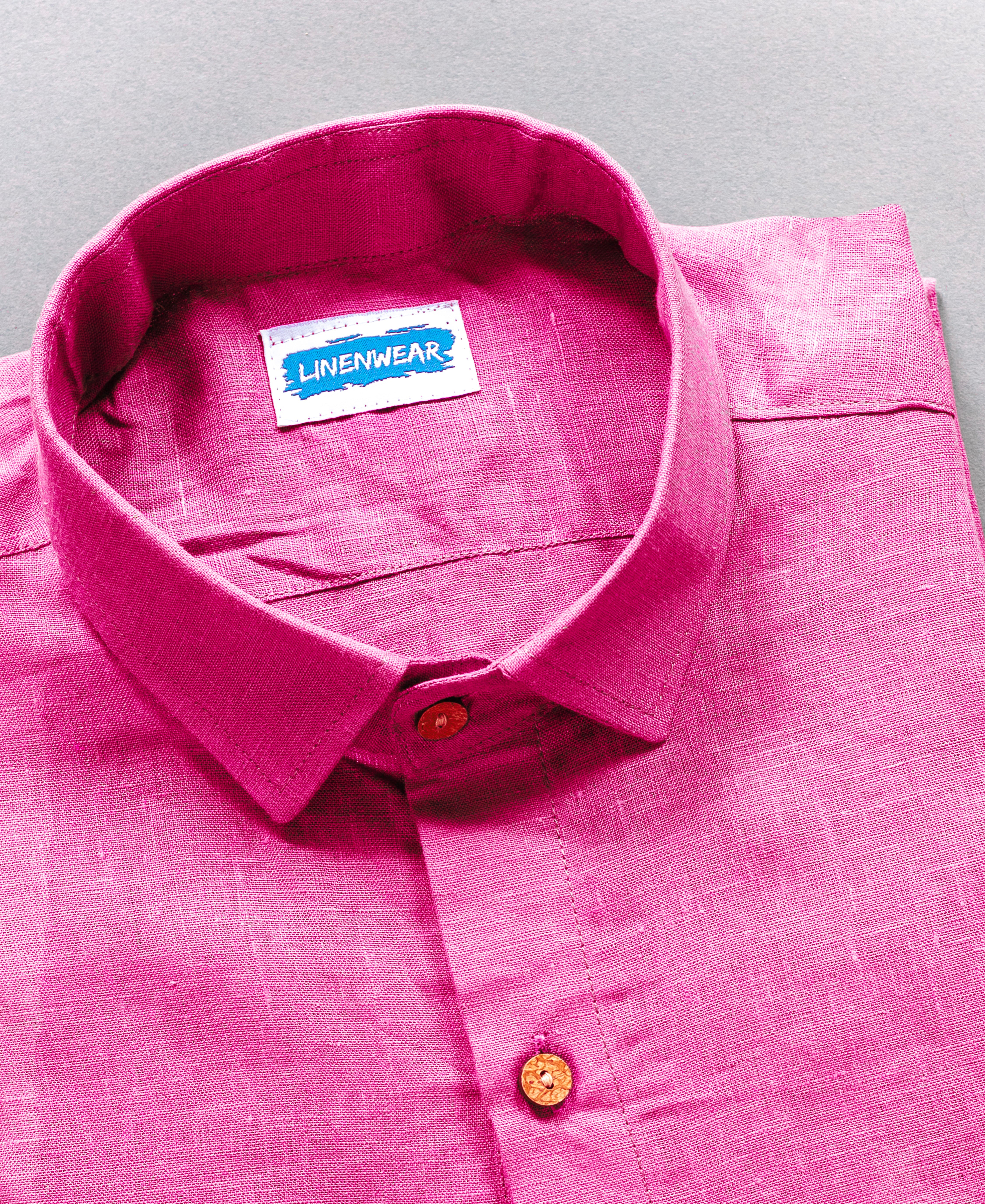 Everyday Wear Rose Flame Pure Linen Airy Soft Shirt