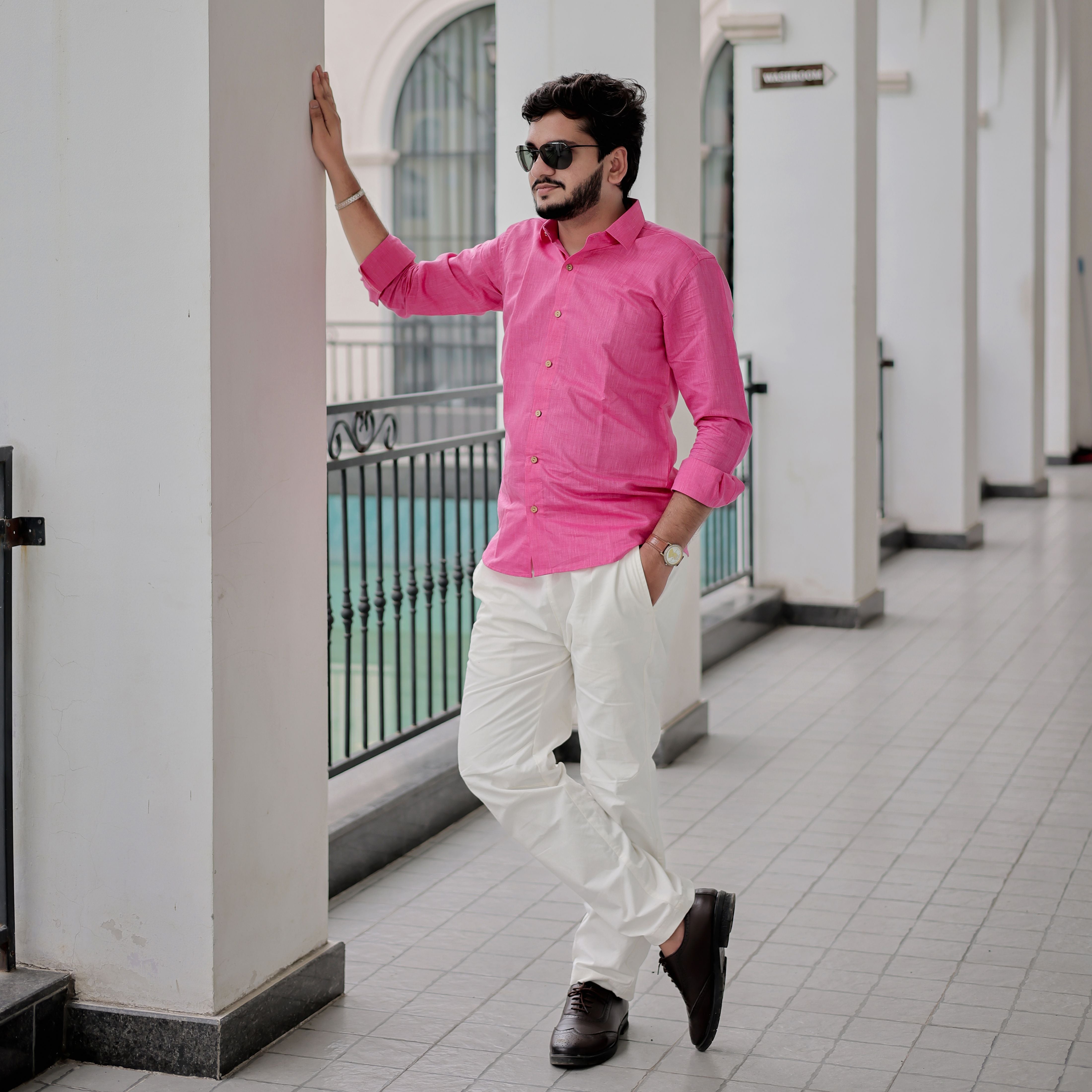 Everyday Wear Rose Flame Pure Linen Airy Soft Shirt