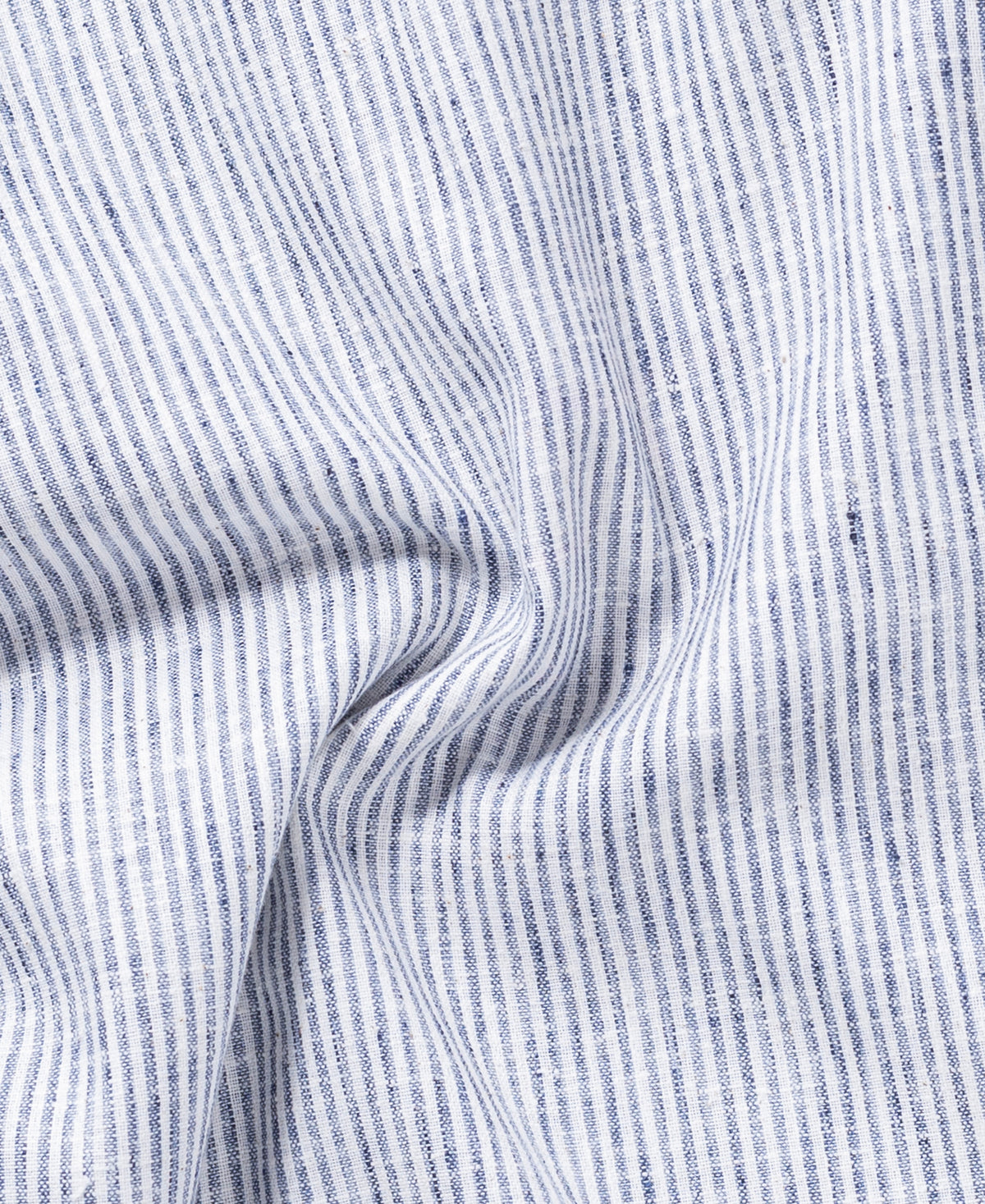 Classic Blue White Cotton Shirt with Button Placket and Full Sleeves