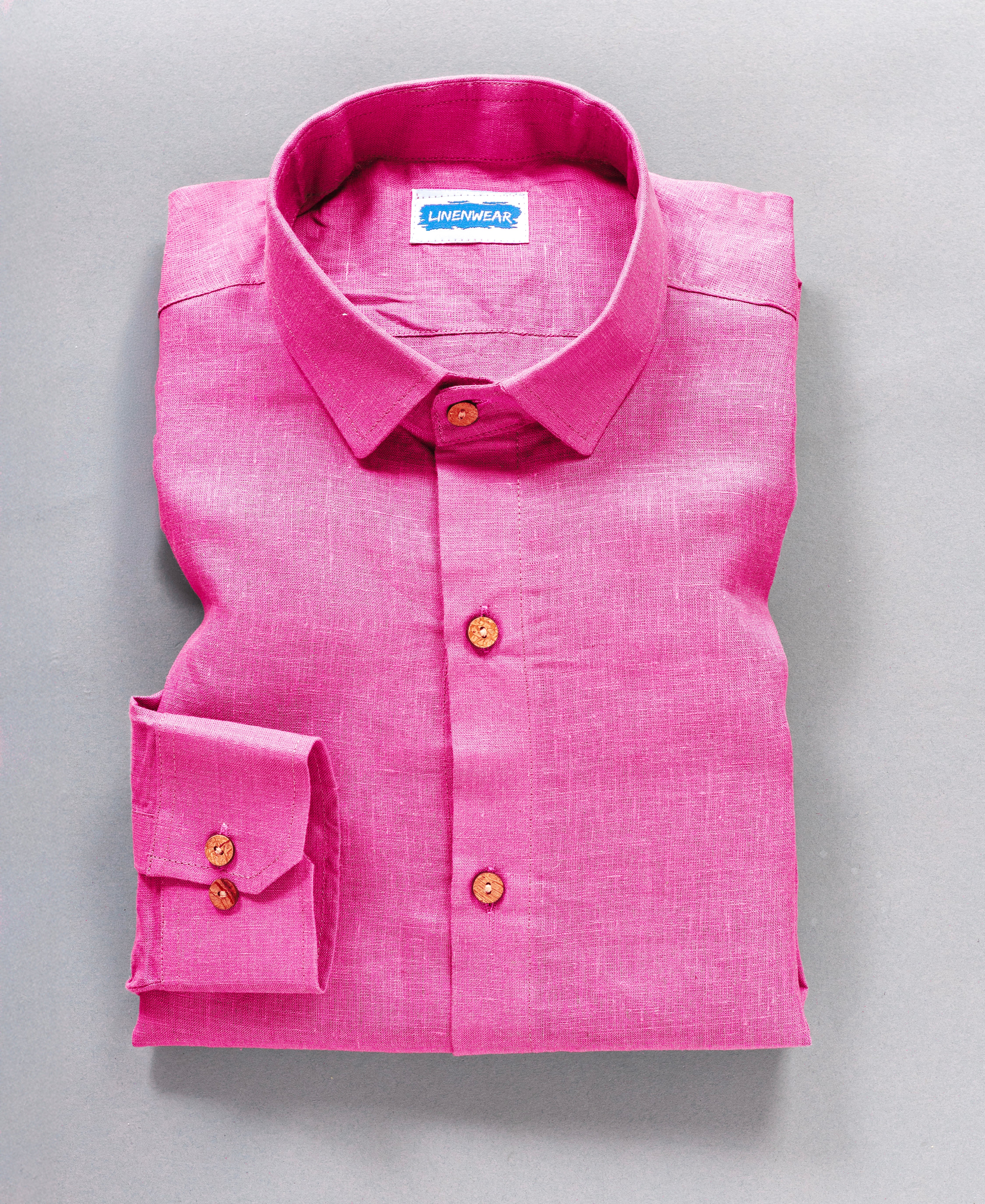 Dusty Pink Pure Linen Shirt Full Sleeve For Every Occasion