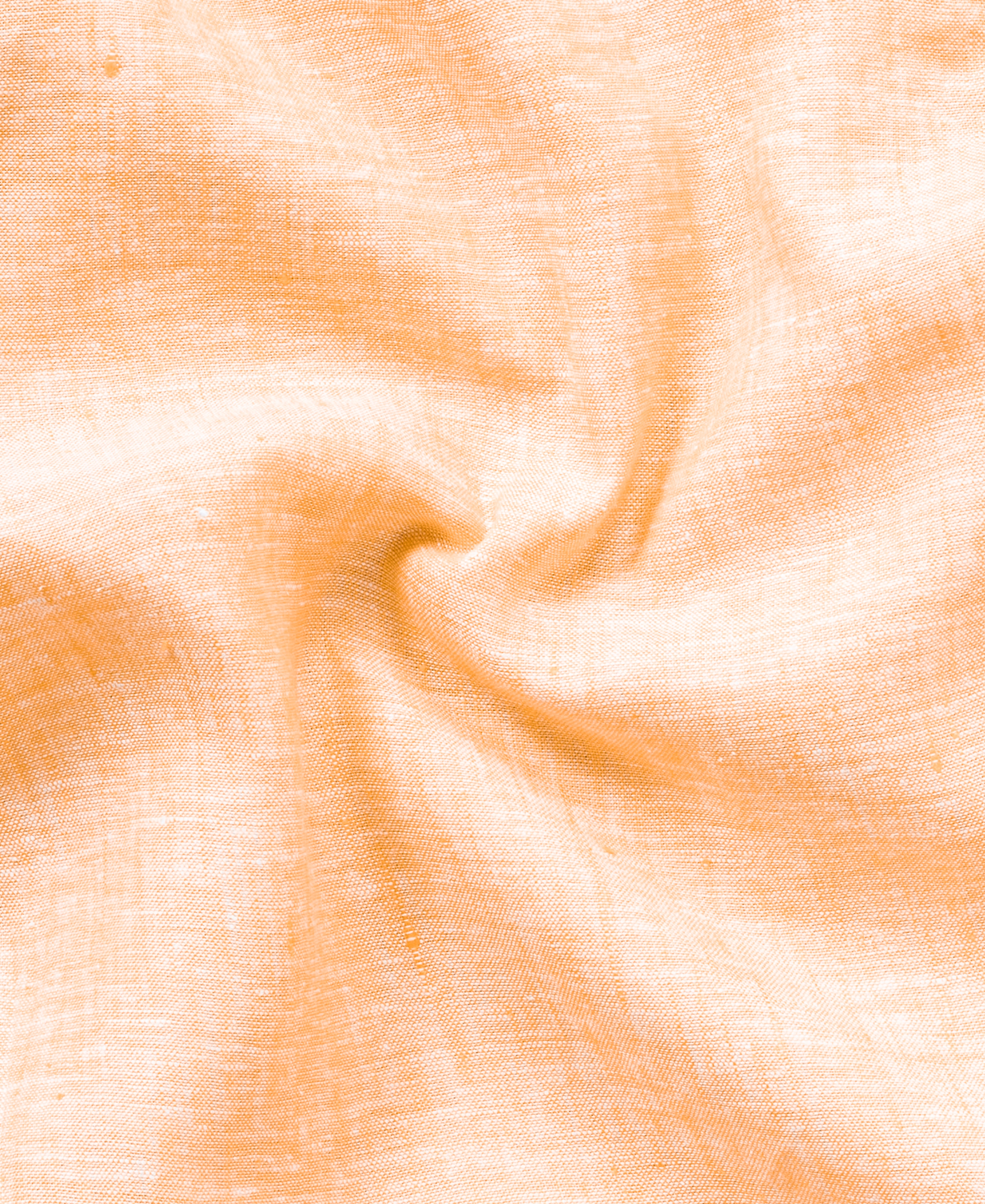 Pure Linen Peach Orange Summer Breeze Style Shirt For Men