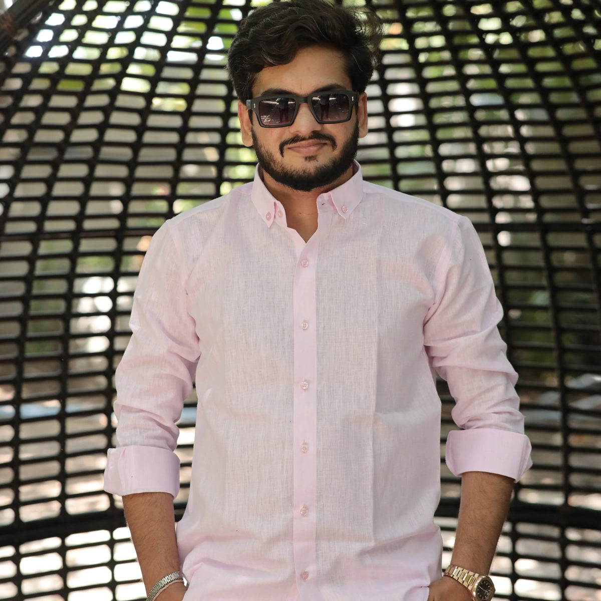 Light pink shirt for men