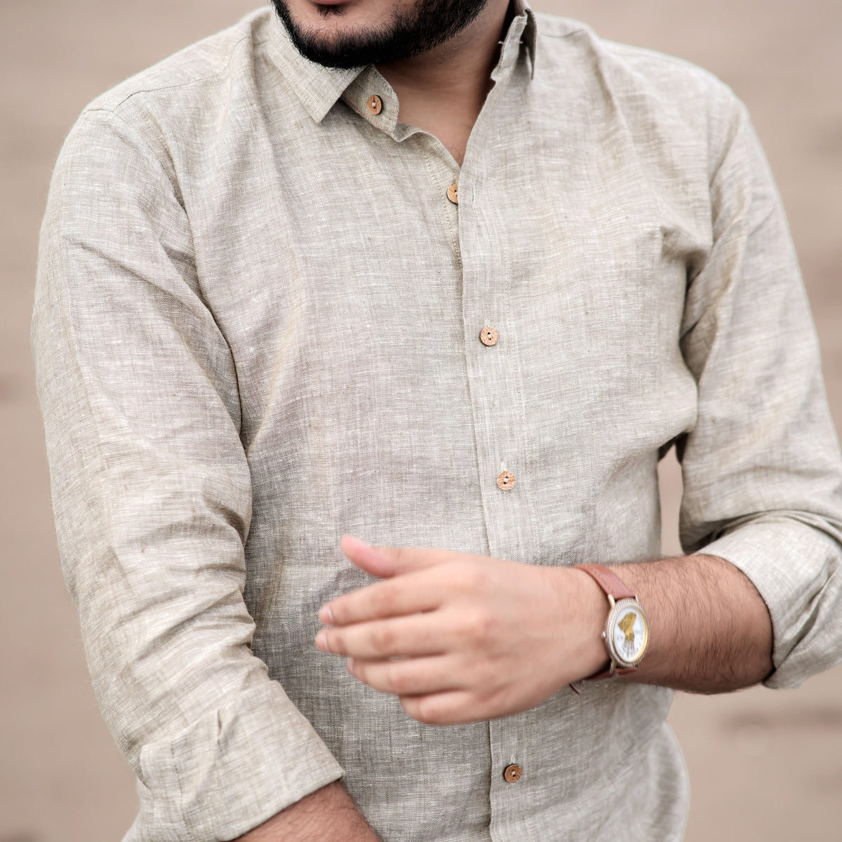 solid linen casual shirt
