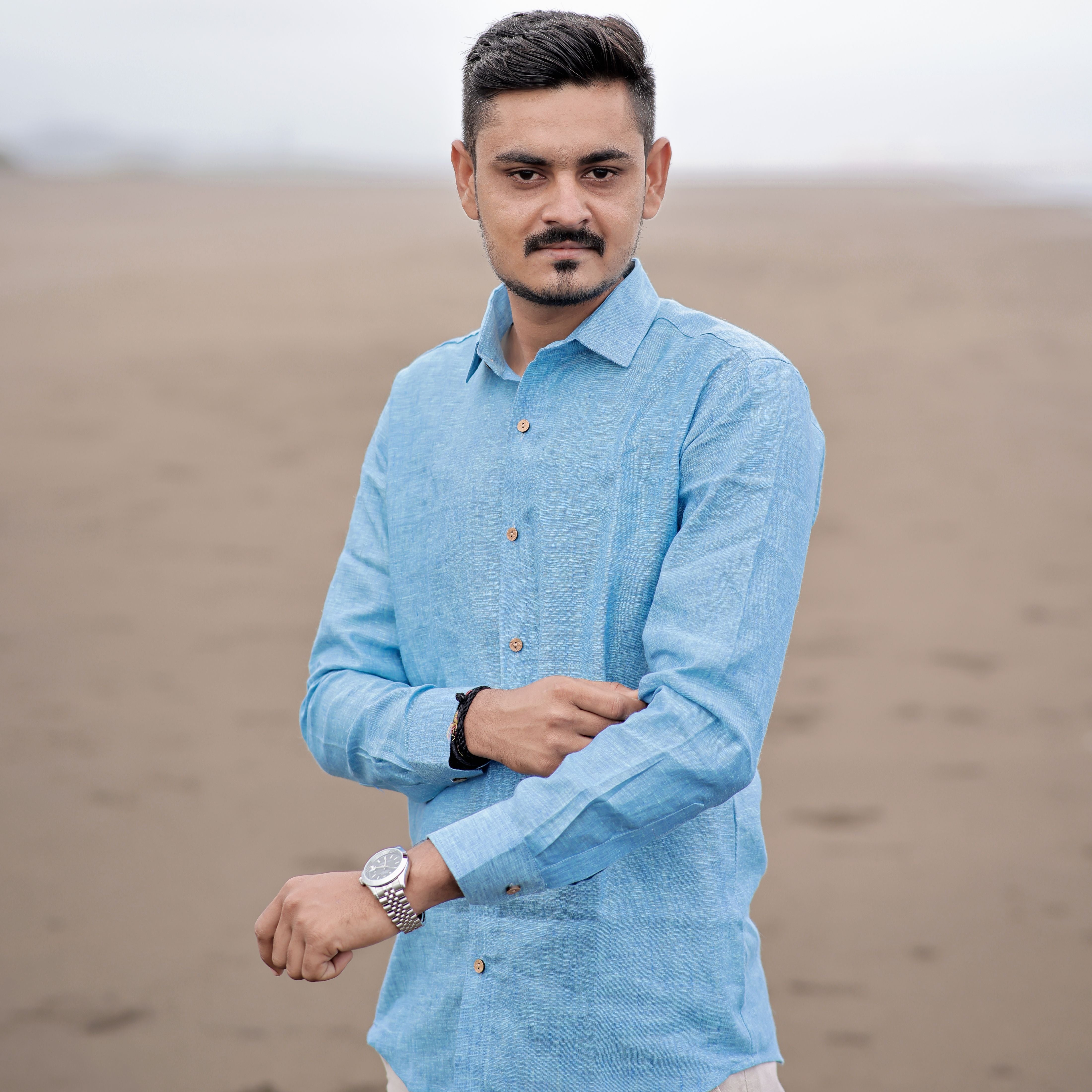 Light Blue Linen Shirt