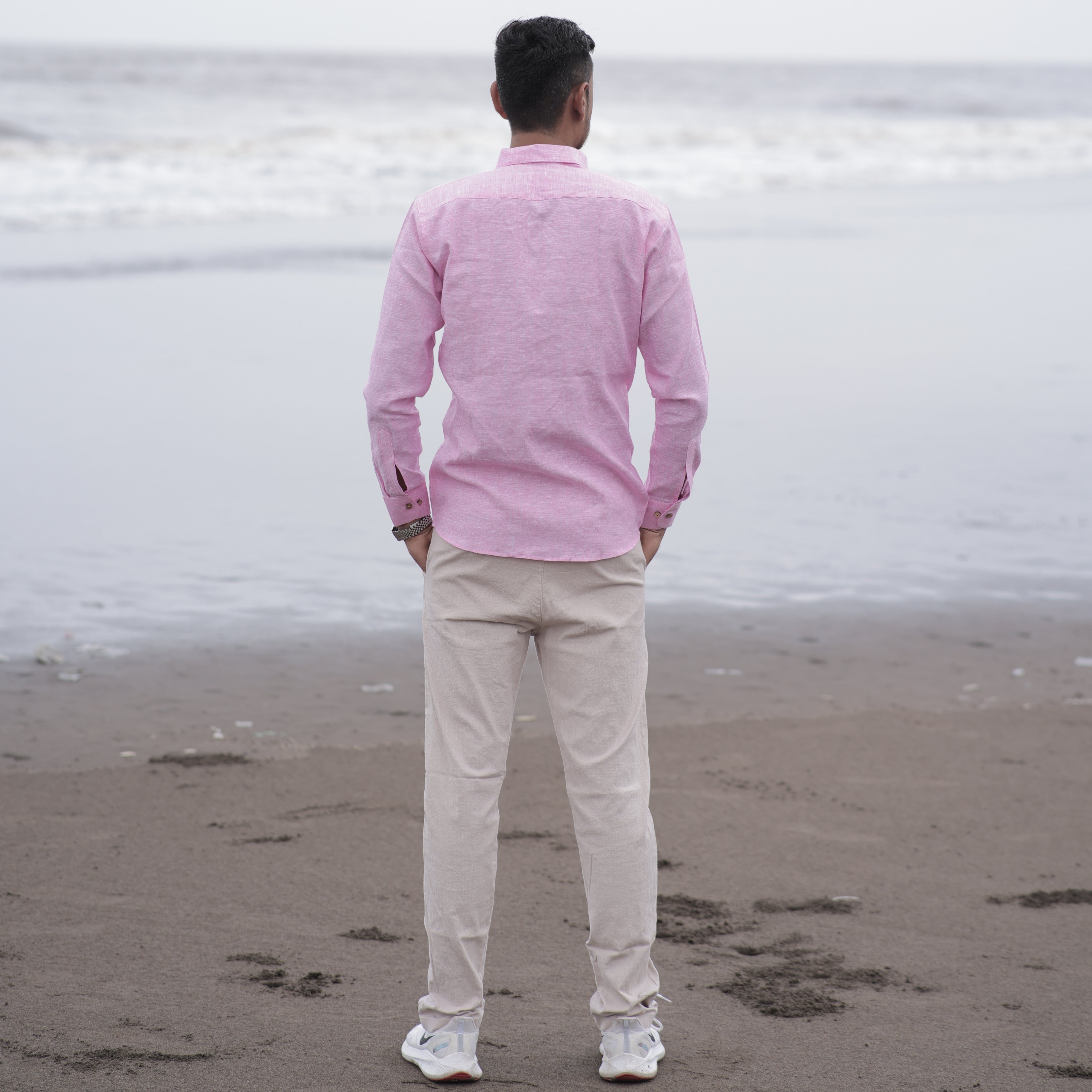 Summer Linen Shirt Men