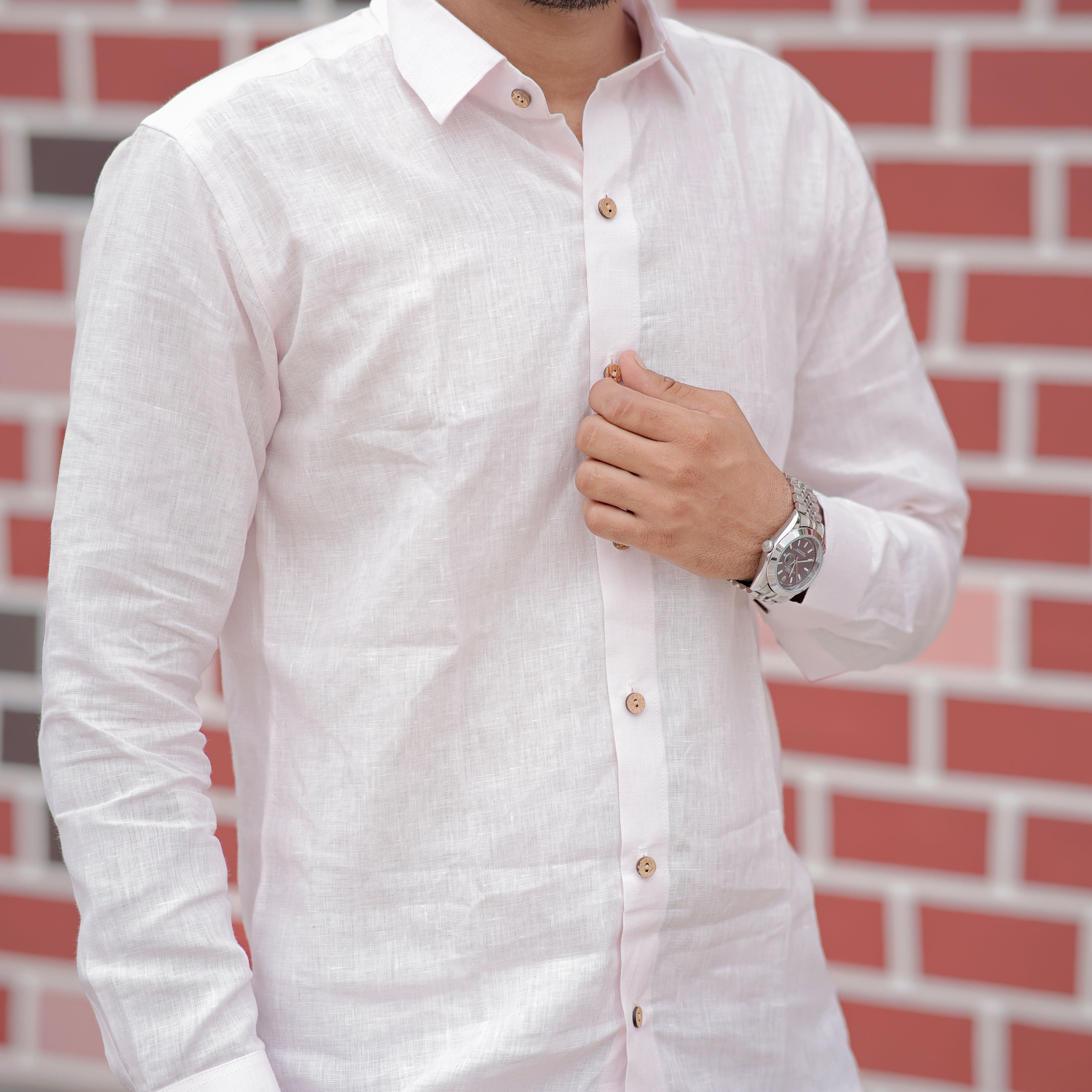 Men’s pink casual shirt