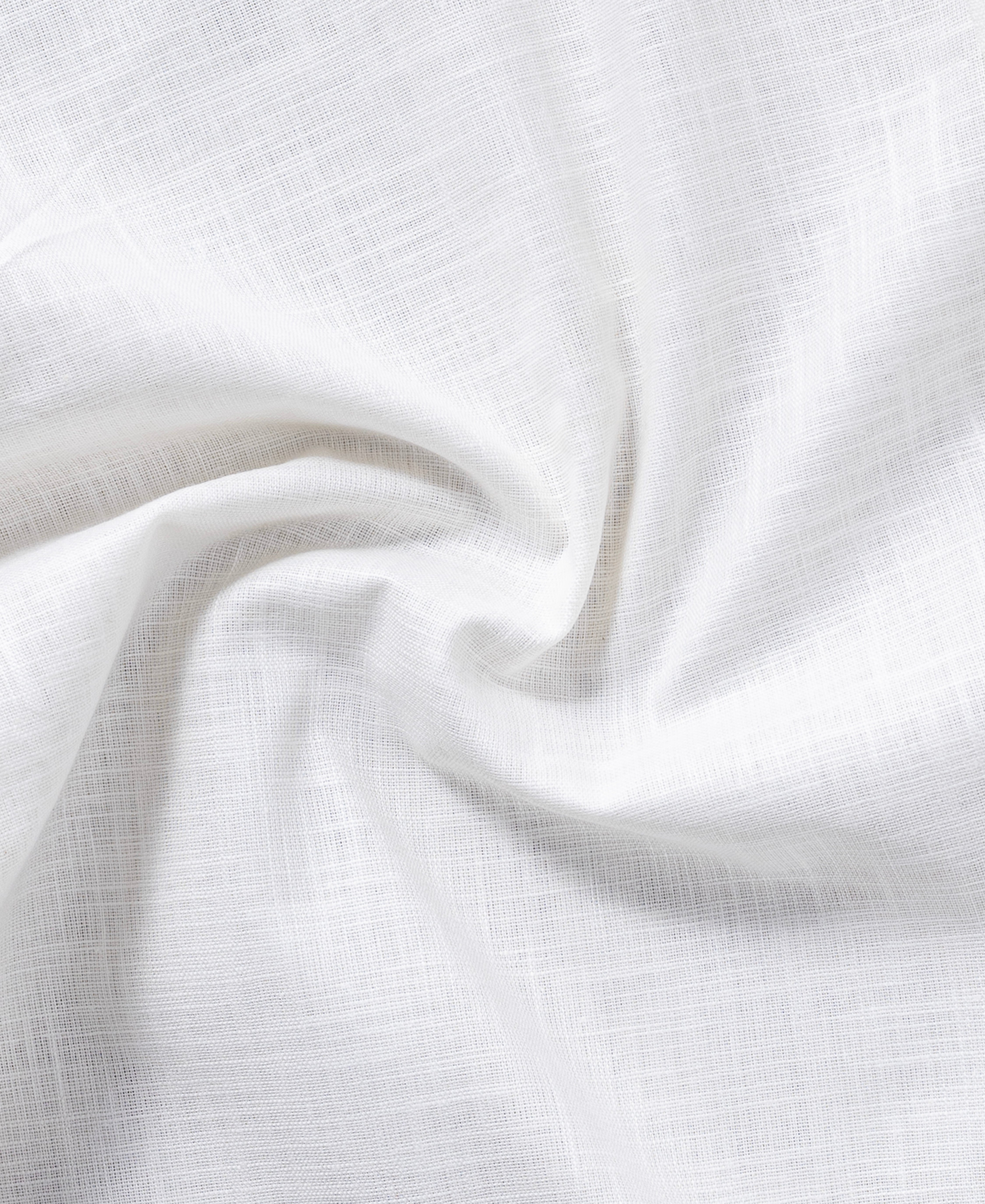 Pearl Mist Pure Linen Off White Comfort Wear Full Sleeve Shirt