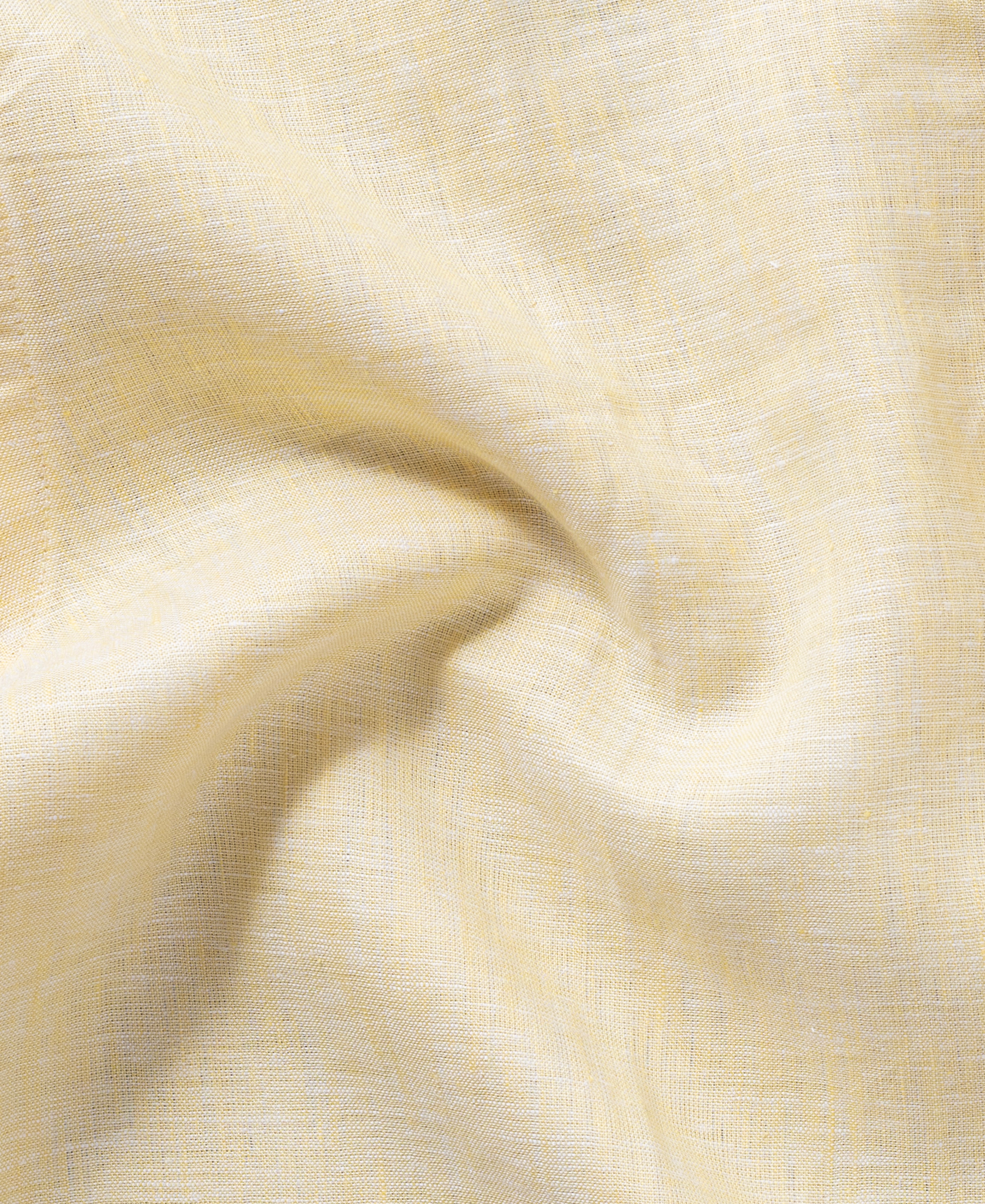 Light Yellow Full Sleeve Formal Wear Golden Dawn Pure Linen Shirt