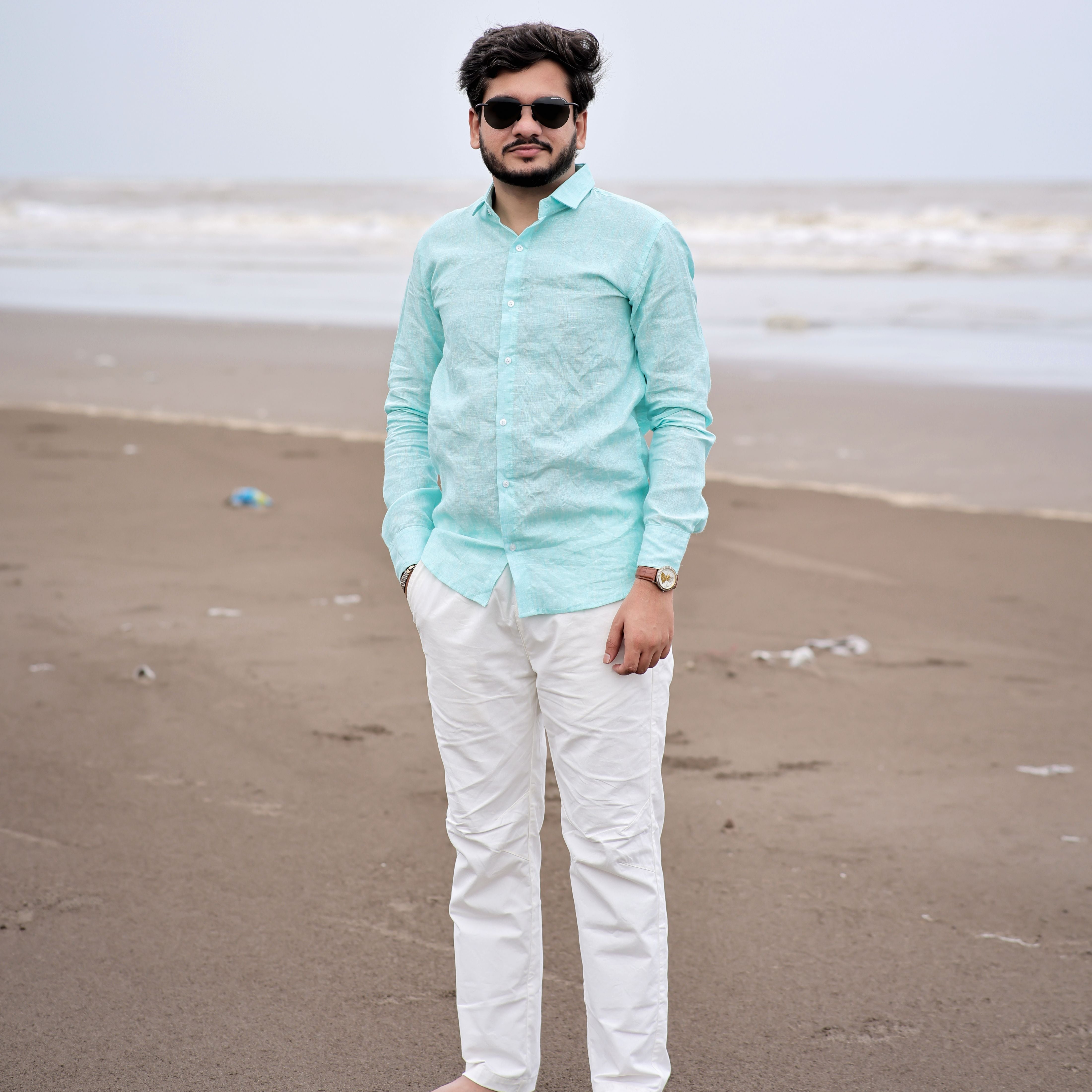 full sleeve linen shirt