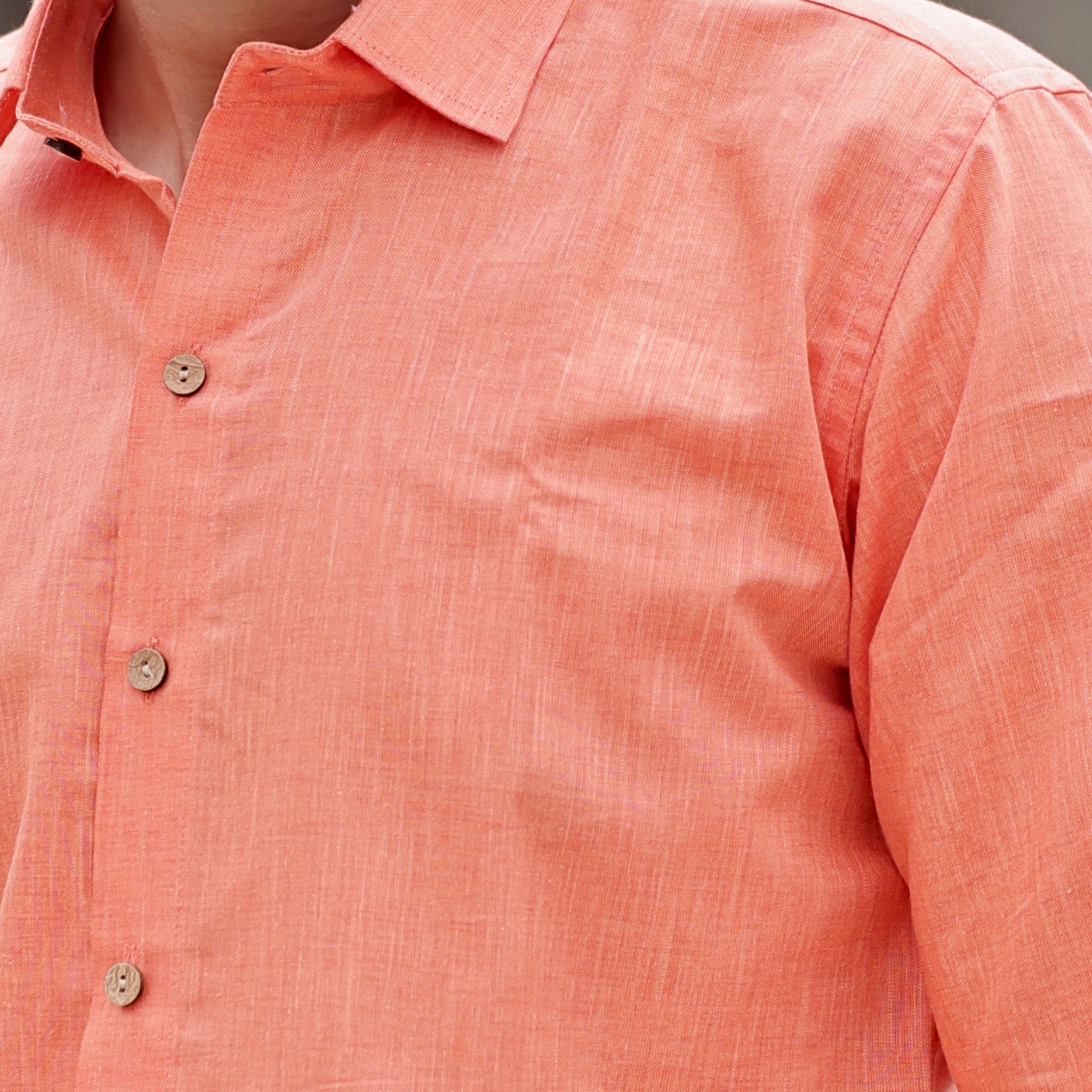 men’s regular fit orange shirt