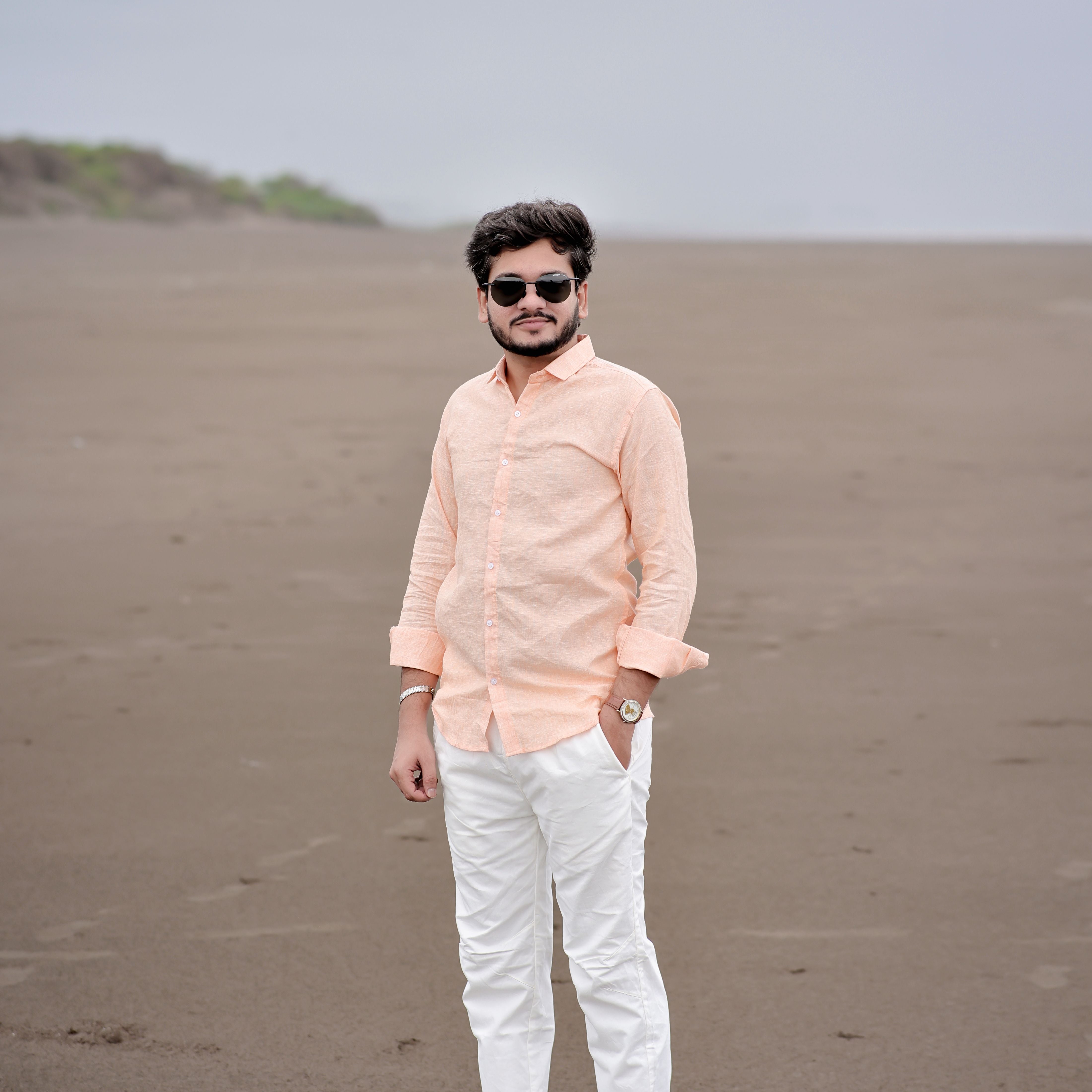 linen beachwear shirt