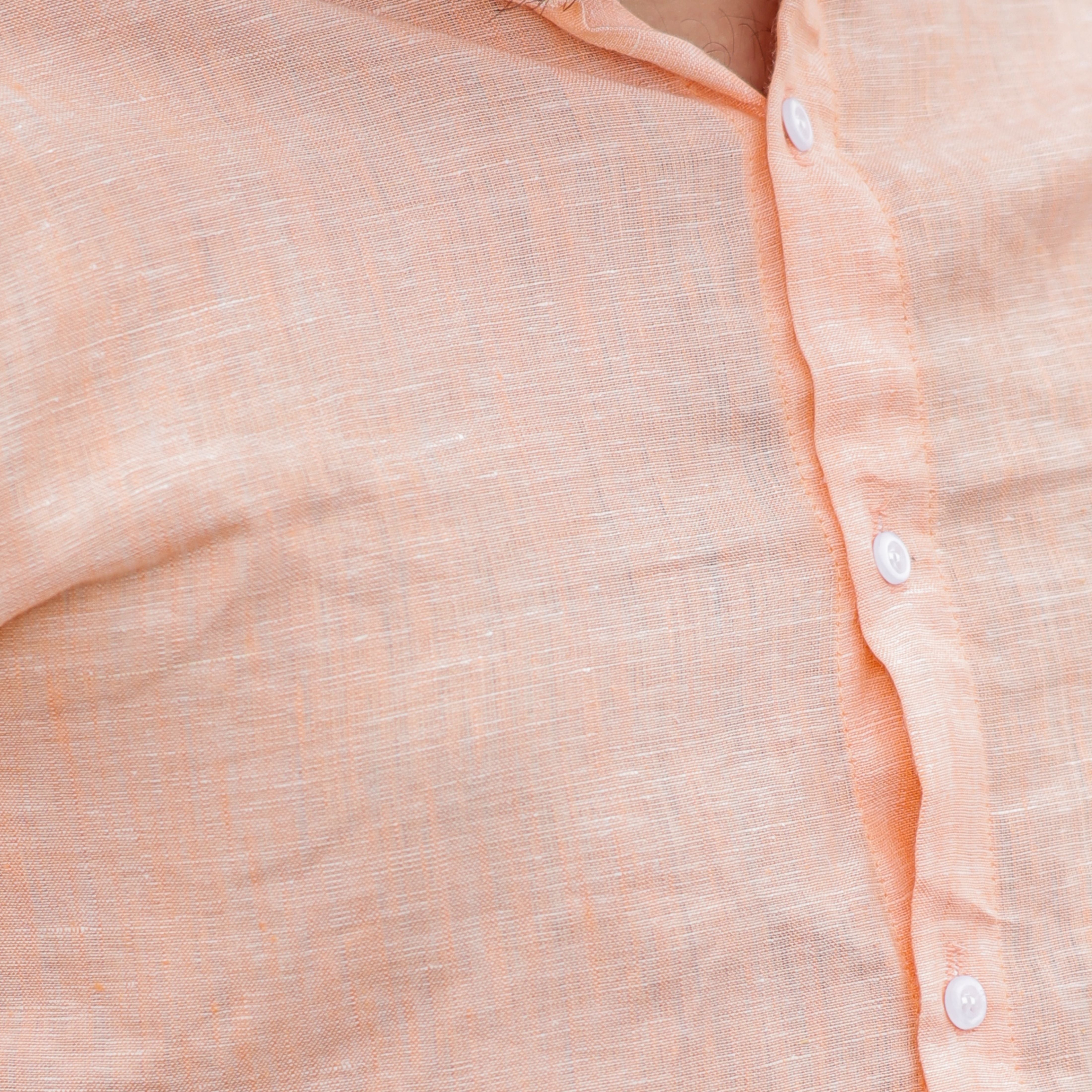 peach linen shirt men