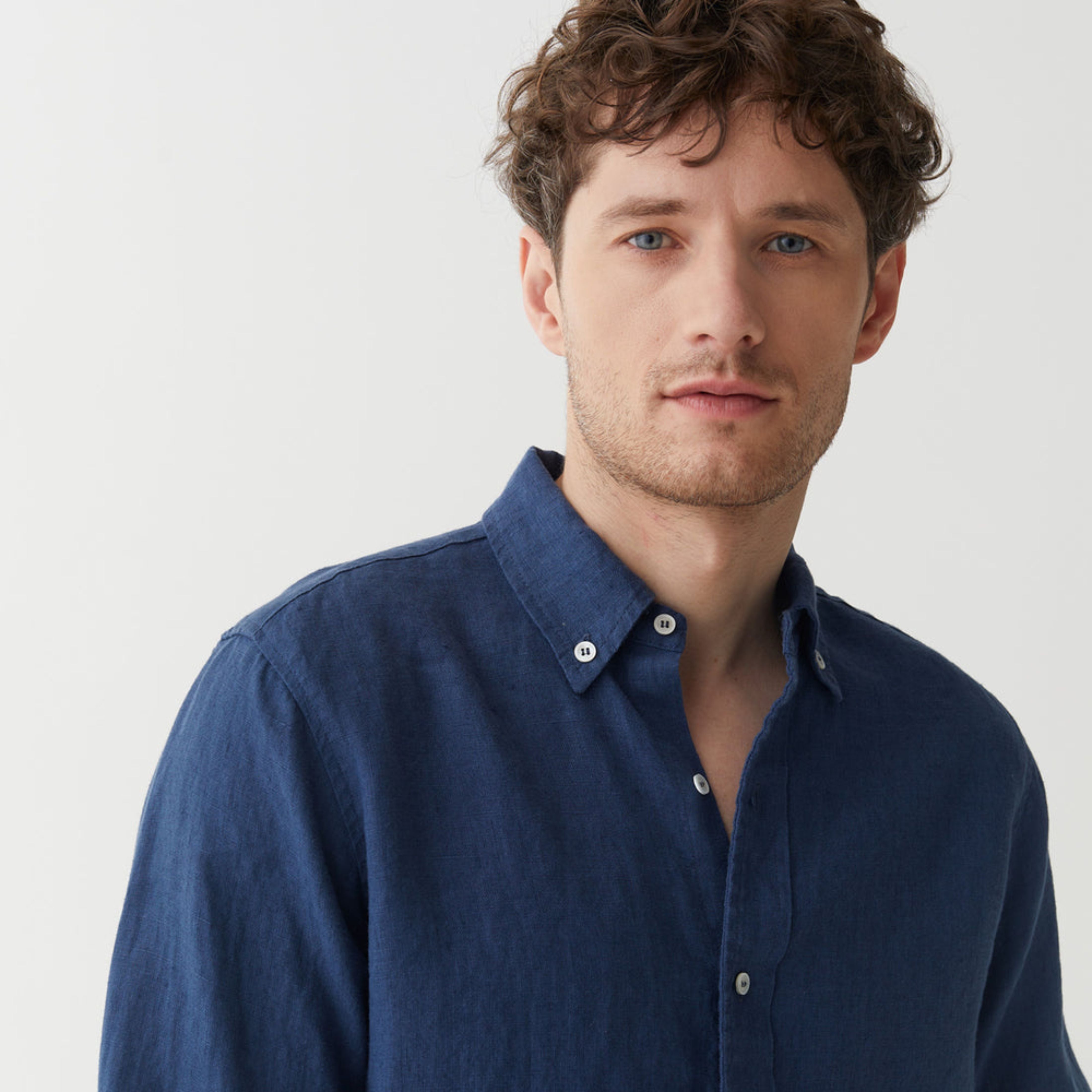 Deep Navy Classic Linen Shirt - Linen Wear