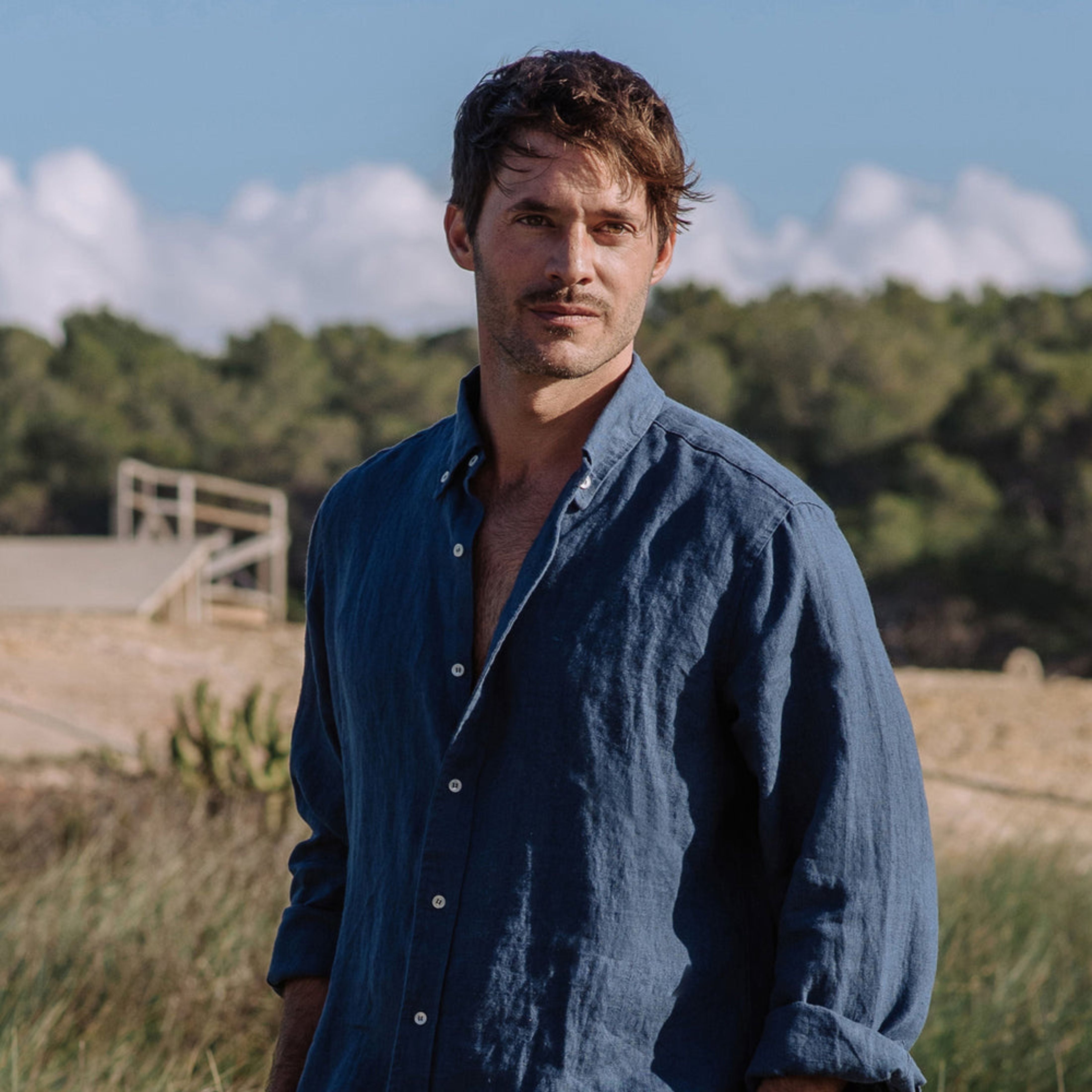 Deep Navy Classic Linen Shirt - Linen Wear